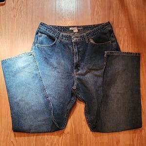 St. John's Bay Relaxed Fit Straight Jeans Women's 14 Average Blue High Rise